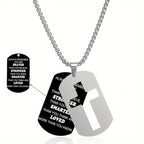 Polished Metal Cross Cutout & Engraved Verse Necklace: Carry His Promise Close Daily