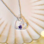 Sacred Heart Cross Necklace with Colored Accent: A Daily Link to His Love