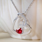 Sacred Heart Cross Necklace with Colored Accent: A Daily Link to His Love