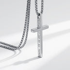 Cross Necklace with I Can Do All Things Inscription: Stylish Reminder of His Tender Strength