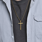 Cross Necklace with I Can Do All Things Inscription: Stylish Reminder of His Tender Strength