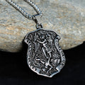 Dark Antiqued St. Michael Necklace: Carry His Strength in Daily Wear