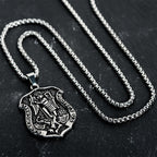 Dark Antiqued St. Michael Necklace: Carry His Strength in Daily Wear