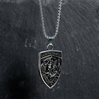 St. Michael Protect Us Shield Pendant Necklace: Embody His Courageous Protection
