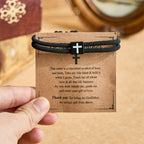 Milano Rope Cross Bracelet with Gift Card: Thoughtful Blessing for Baptism & Milestones