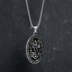 St. Michael Defend Us in the Battle Oval Medallion Necklace: Embody His Courageous Protection