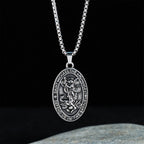 St. Michael Defend Us in the Battle Oval Medallion Necklace: Embody His Courageous Protection