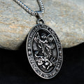 St. Michael Defend Us in the Battle Oval Medallion Necklace: Embody His Courageous Protection