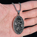 St. Michael Defend Us in the Battle Oval Medallion Necklace: Embody His Courageous Protection