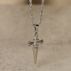Cross-Dagger Fusion Shape Pendant Necklace: Embody His Courageous Protection