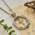 Thorn Crown & Cross Pendant: Faith & Grace Reminder for Daily Wear