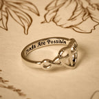 Heart Cross Faith - Bonded Ring: With God, All Things Are Possible