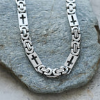 Tri - Color Cross - Embedded Chain Necklace & Bracelet: Bold Faith Statement