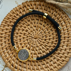 St. Benedict Medal Black Rope Cord Adjustable Bracelet