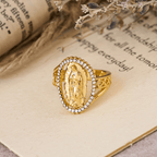 Our Lady of Guadalupe Faith Crafted Divine Grace Golden Ring