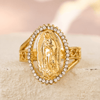 Our Lady of Guadalupe Faith Crafted Divine Grace Golden Ring