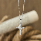 Cross & Crown Sparkle Necklace (2 Sizes): Embody Faith and Regal Devotion