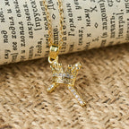 Cross & Crown Sparkle Necklace (2 Sizes): Embody Faith and Regal Devotion