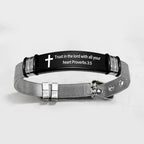 Multi - Styled Motivational Cross Bracelet with Bible Verses