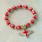 Winged Cross Charm Bracelet: A Visual Prayer of Devotion and Connection