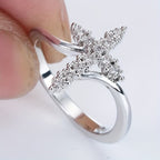 Cross Ring with Clustered Cubic Zirconia Accents: Embody His Gentle Grace