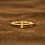 Dual Cross Ring Set: Polished Metal & Zircon-Encrusted Styles for Daily Devotion