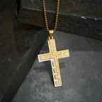 Modern Tri-Color Lord's Prayer Cross Necklace: A Timeless Symbol of Holy