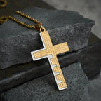 Modern Tri-Color Lord's Prayer Cross Necklace: A Timeless Symbol of Holy