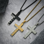 Modern Tri-Color Lord's Prayer Cross Necklace: A Timeless Symbol of Holy