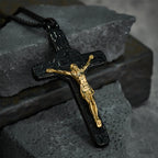 Classic Retro Style Crucifix St. Benedict Medal Protection Pendant Necklace