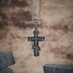 Titanium Orthodox Jesus Crucifix Necklace Protection Jewelry