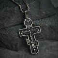 Titanium Orthodox Jesus Crucifix Necklace Protection Jewelry