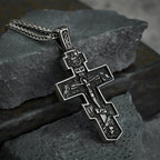 Titanium Orthodox Jesus Crucifix Necklace Protection Jewelry