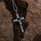 Polished Metal Crucifix Necklace: Wearable Token of Divine Grace and Protection