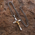 Polished Metal Crucifix Necklace: Wearable Token of Divine Grace and Protection