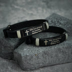 Luminous Silicon Cross Bracelet with Matthew 19:26: Timeless Message of Hope and Faith