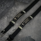 Luminous Silicon Cross Bracelet with Matthew 19:26: Timeless Message of Hope and Faith