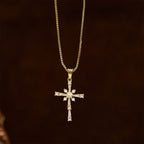 Sparkling Stone-Inlaid Cross Necklace: A Token of Divine Protection