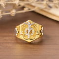 Two-Tone Crucifix Statement Ring: A Symbol of Christ’s Redemption & Faith