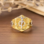 Two-Tone Crucifix Statement Ring: A Symbol of Christ’s Redemption & Faith
