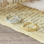 Dual Polished Style Cross-Crown Ring: Carry His Royal Care Close Daily