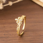 Dual Polished Style Cross-Crown Ring: Carry His Royal Care Close Daily