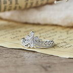 Dual Polished Style Cross-Crown Ring: Carry His Royal Care Close Daily