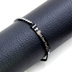 Four-Color Metal with Engraved/Blank Bar Faith Courage Bracelet
