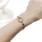 Matthew 17:20 & Luke 1:37 with Mustard Seed Bracelet: Heart Links with Zircon Dot Detail