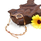 Matthew 17:20 & Luke 1:37 with Mustard Seed Bracelet: Heart Links with Zircon Dot Detail