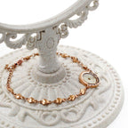 Matthew 17:20 & Luke 1:37 with Mustard Seed Bracelet: Heart Links with Zircon Dot Detail