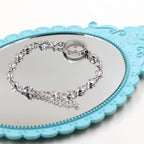 Matthew 17:20 & Luke 1:37 with Mustard Seed Bracelet: Heart Links with Zircon Dot Detail