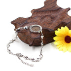 Matthew 17:20 & Luke 1:37 with Mustard Seed Bracelet: Heart Links with Zircon Dot Detail