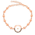 Matthew 17:20 & Luke 1:37 with Mustard Seed Bracelet: Heart Links with Zircon Dot Detail